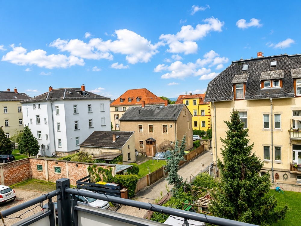 Blick vom Balkon