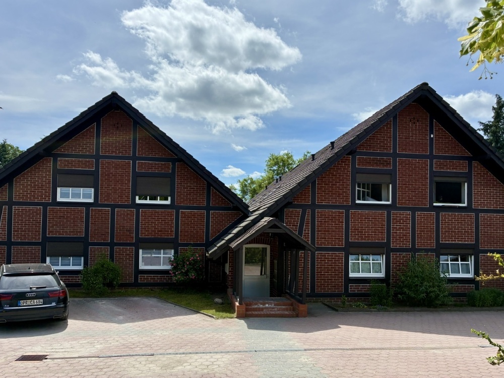frontaler Blick zum Haus