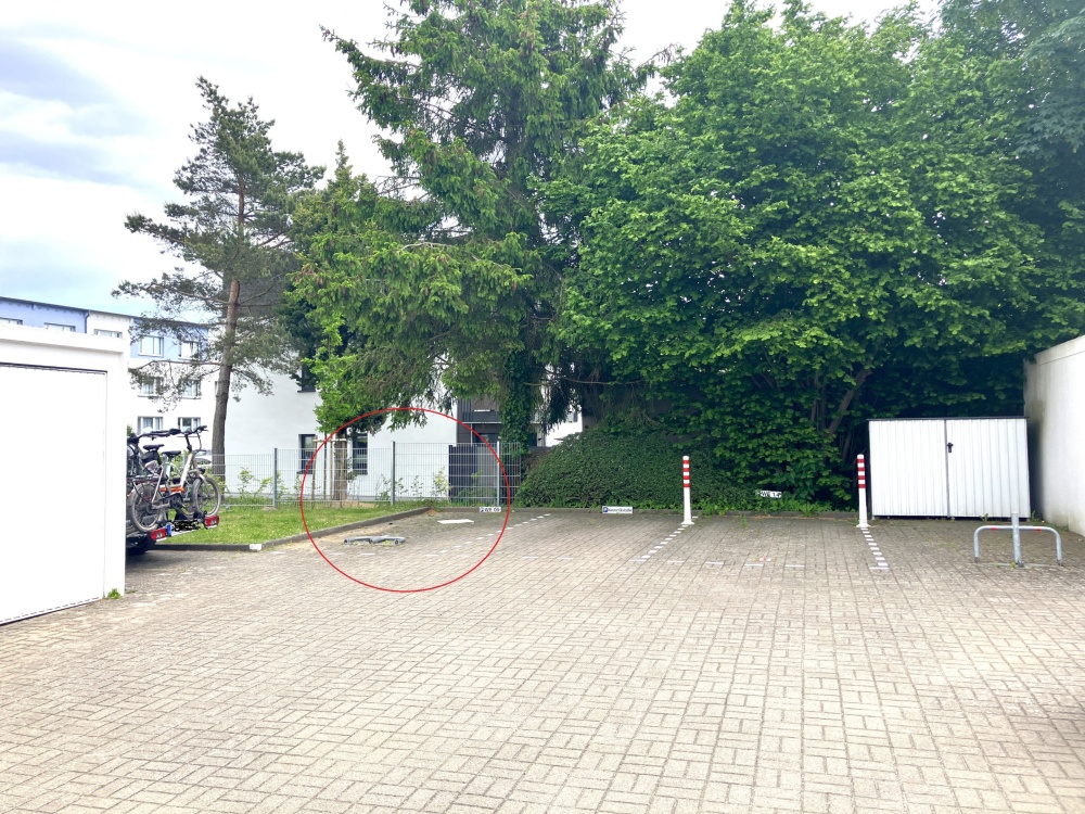 Stellplatz direkt auf dem Hinterhof