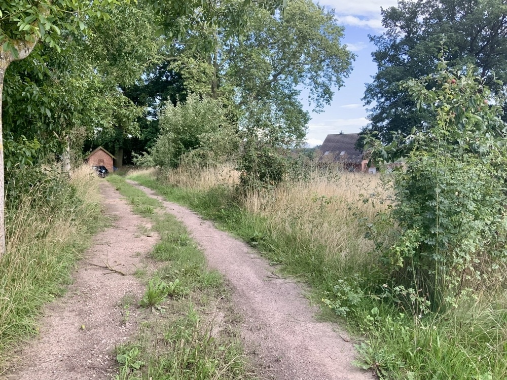 Grundstück und Zufahrt