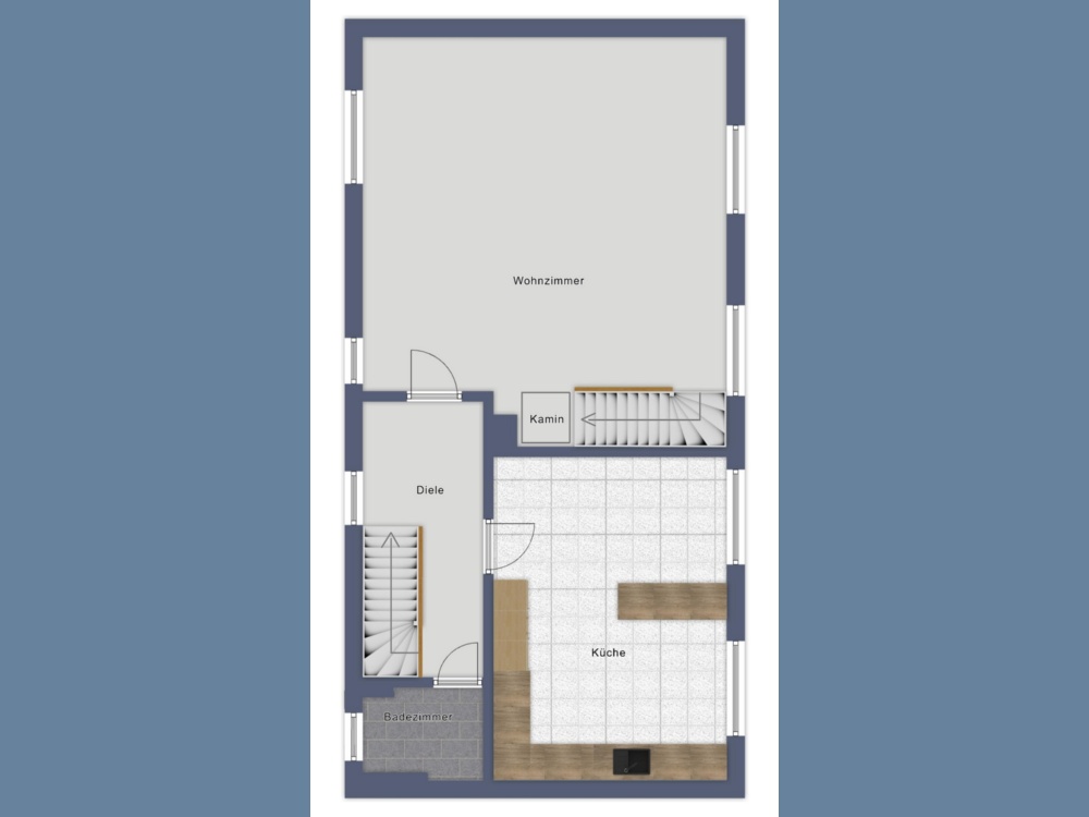 Wohnebene im Obergeschoss