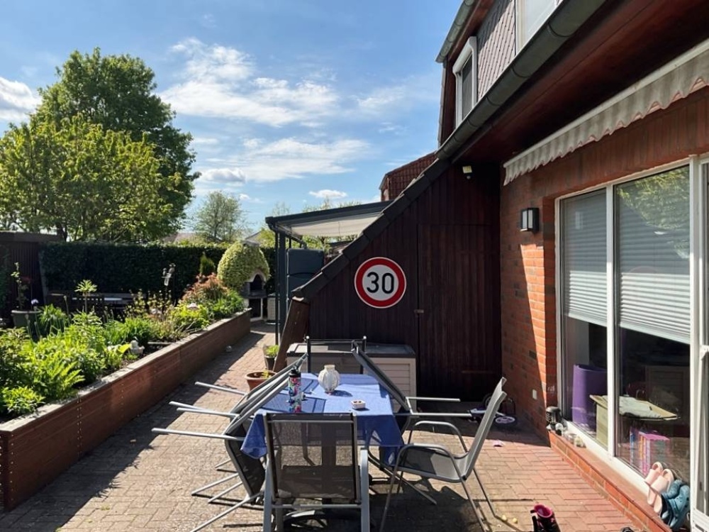 Ein Blick auf die Terrasse