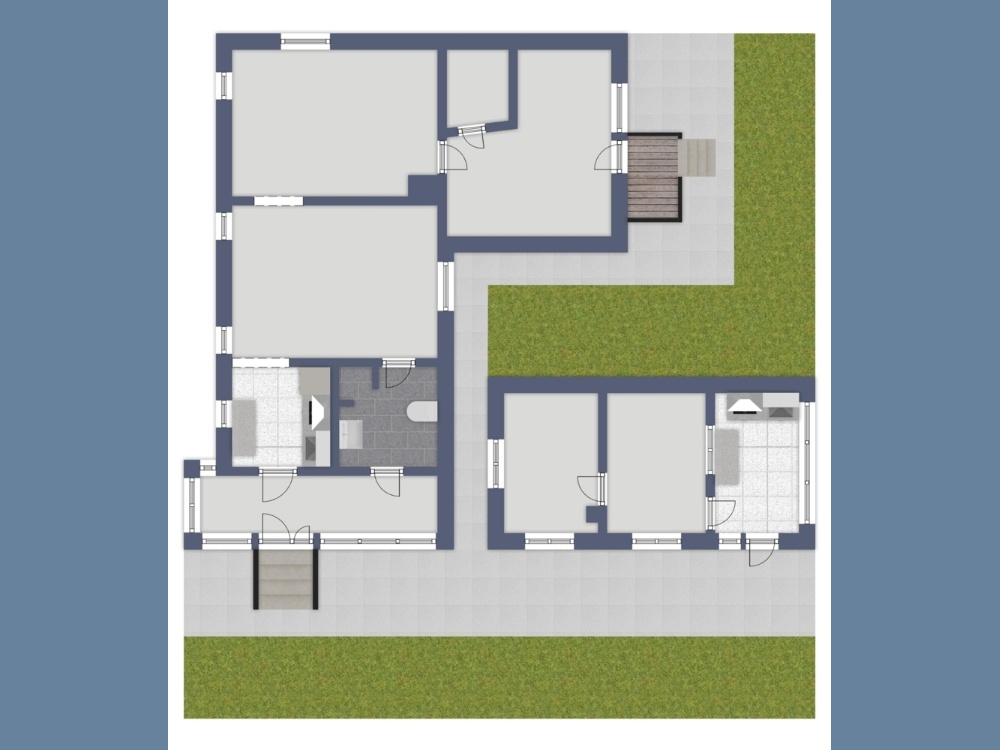 Wohnebene im Haus und Bungalow 