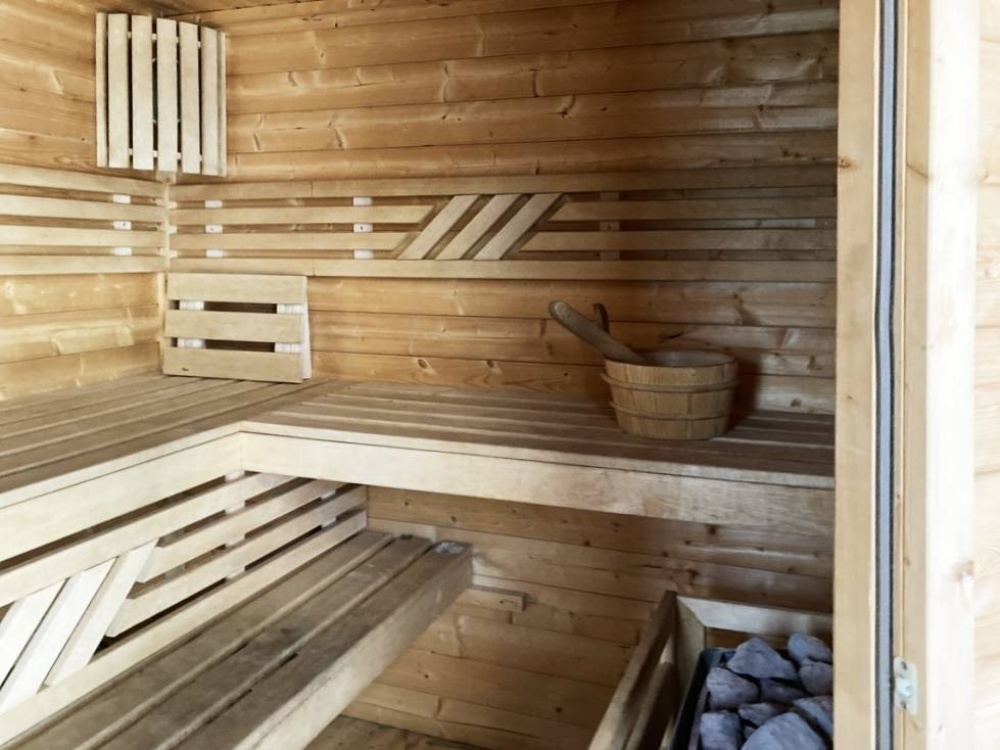 Blick in die Sauna