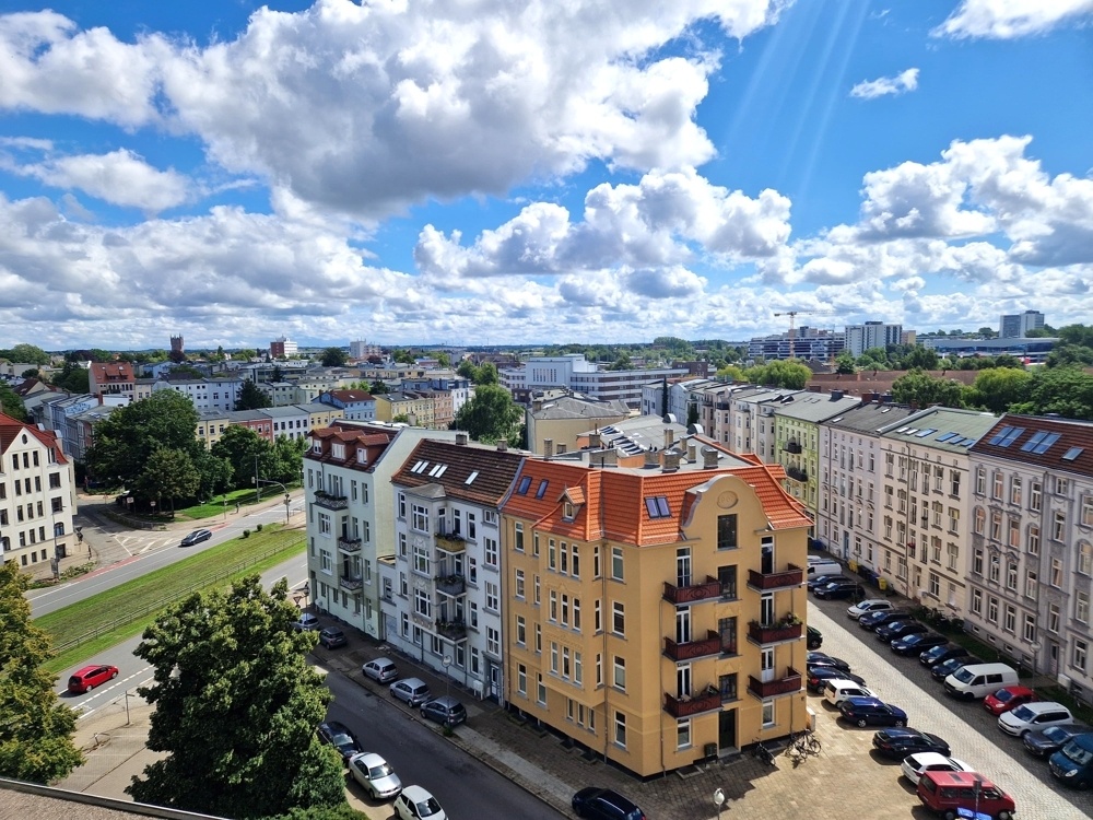 Blick vom Balkon