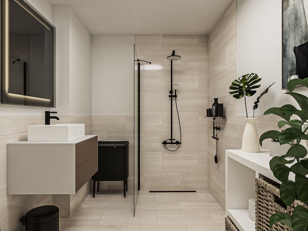 Duschbad visualisiert