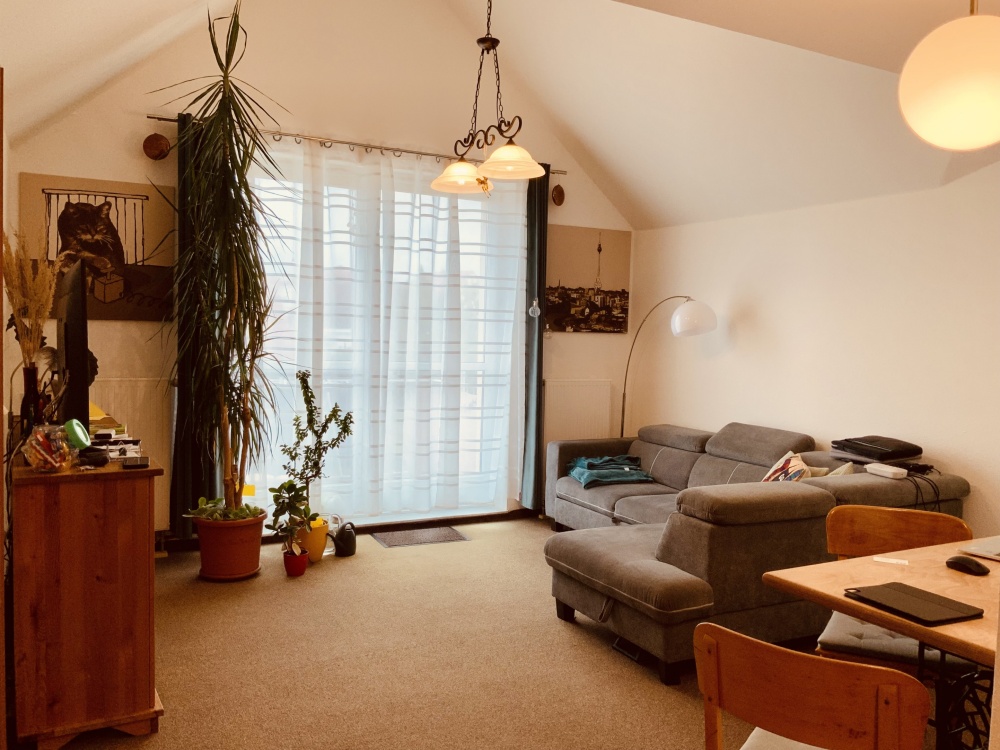 Wohnzimmer mit Balkon