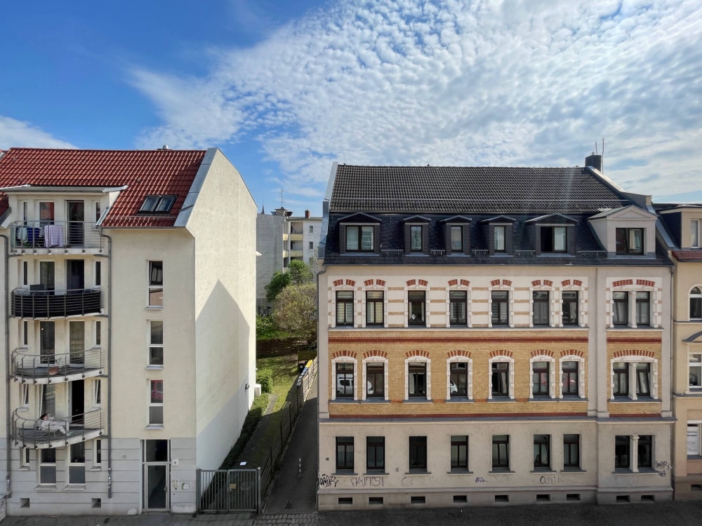 Straßenausblick aus dem Wohnzimmer