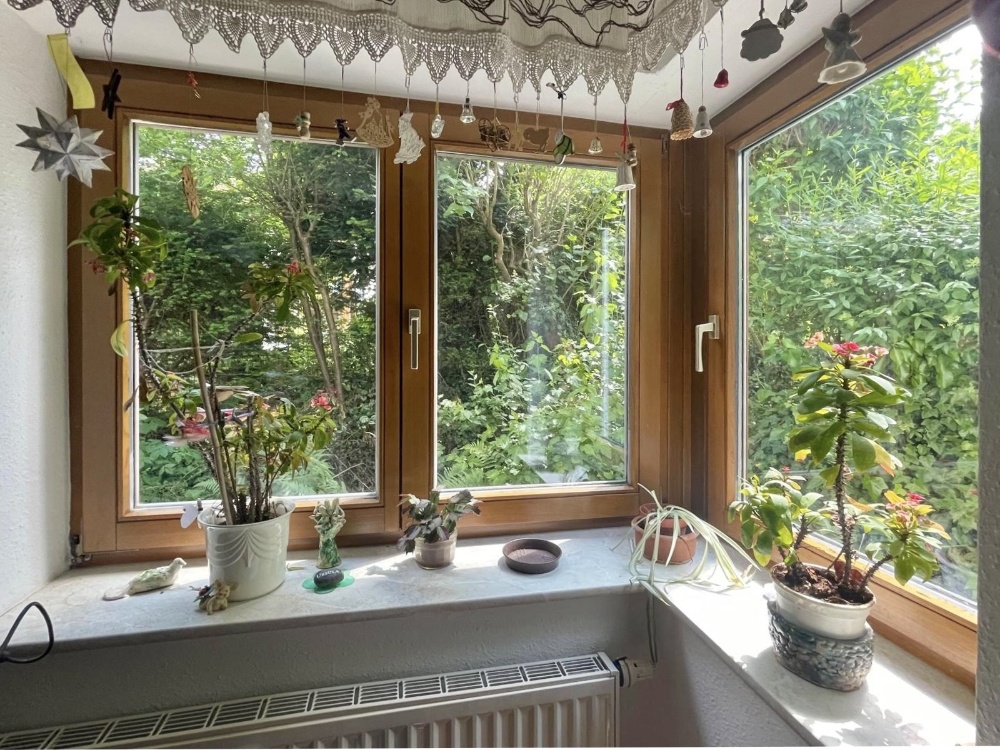 Eckfenster im Essbereich