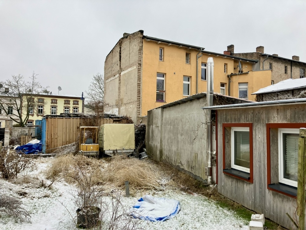 Blick vom Grundstück