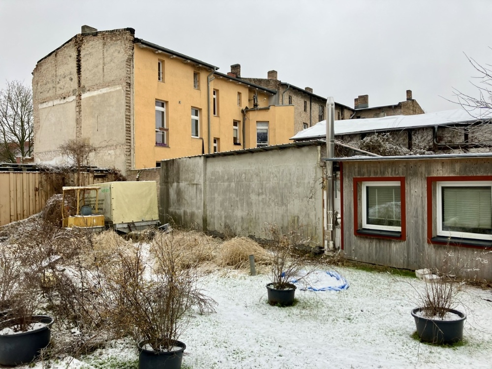 Blick vom Grundstück