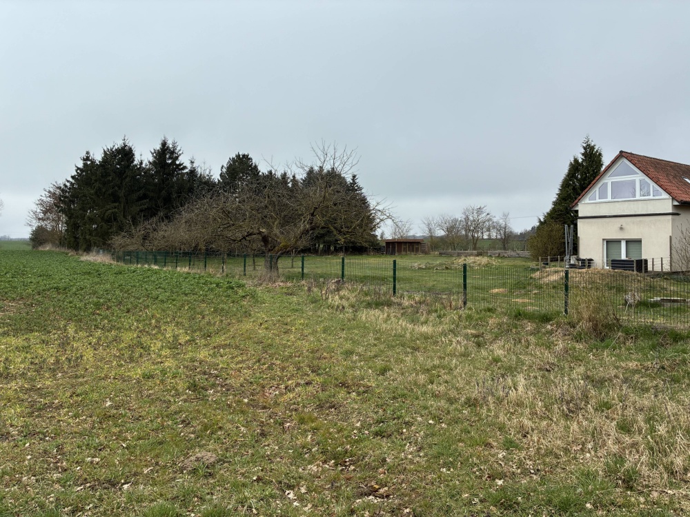 Blick auf das Grundstück