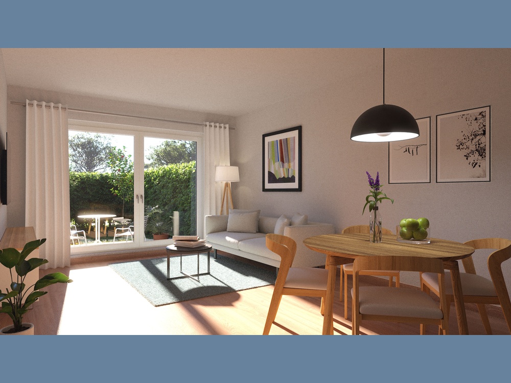 Blick ins Wohnzimmer 