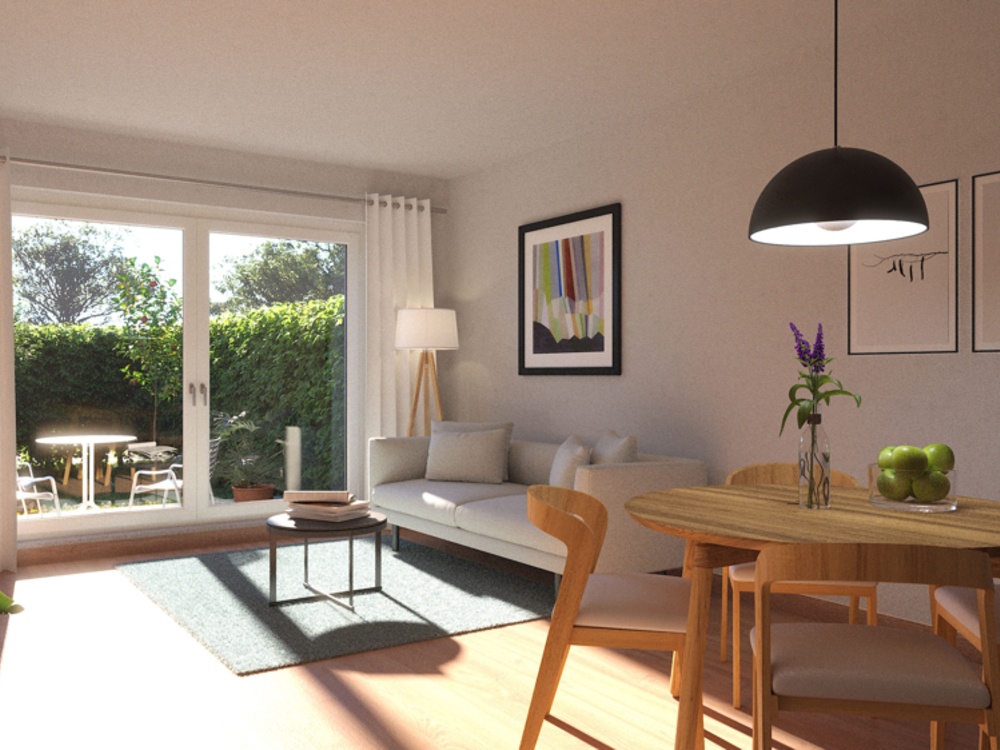 Blick ins Wohnzimmer Visualisierung
