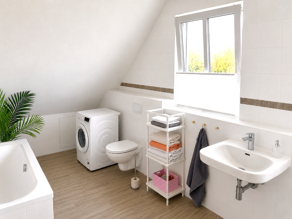 Wannenbad im Dachgeschoss