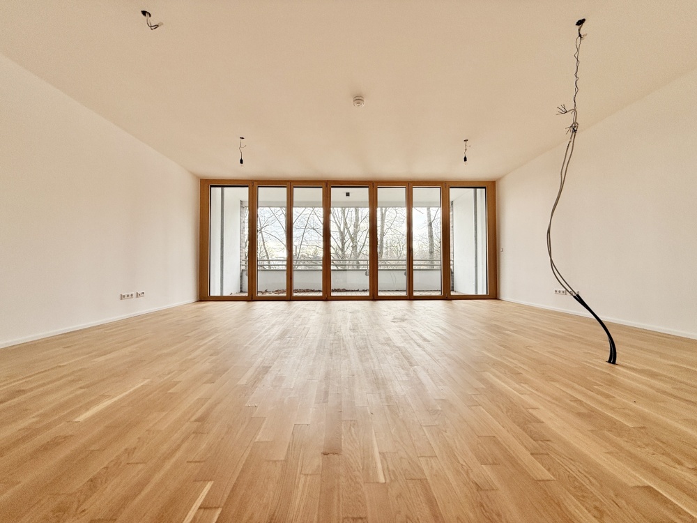 Wohnzimmer mit offener Küche