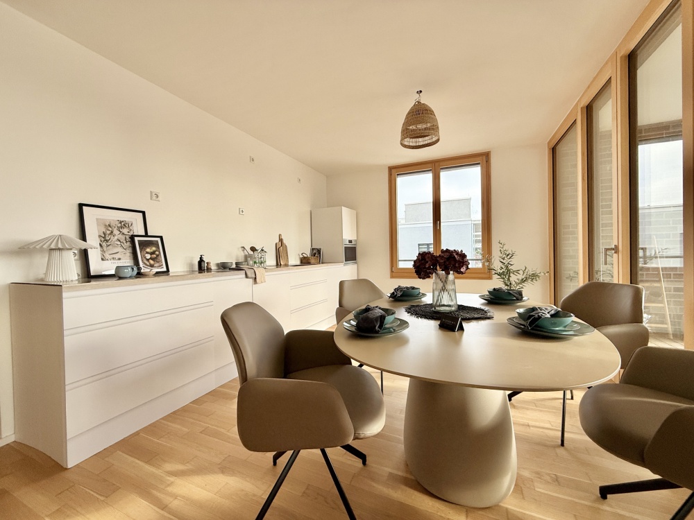 Küche und Essbereich