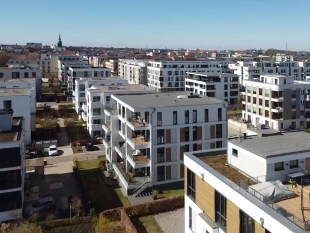 Blick auf das Quartier