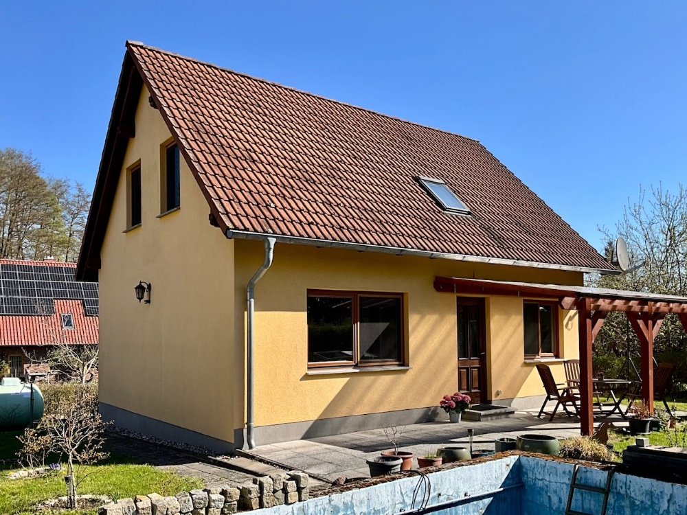 Blick vom Grundstück