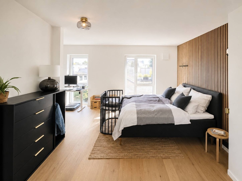 Schlafzimmer hell und freundlich
