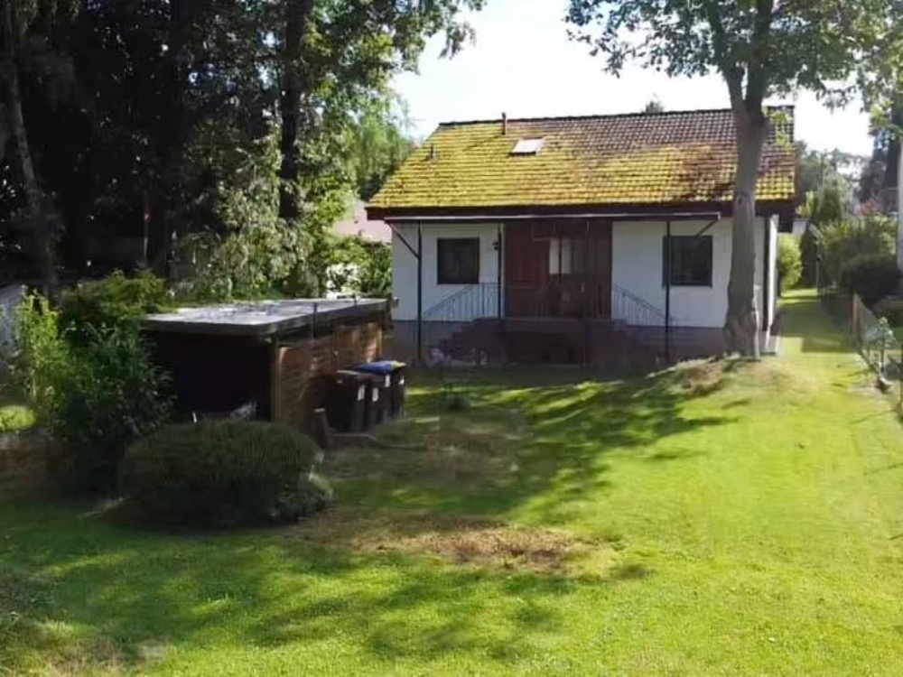 großer Garten auf der Rückseite