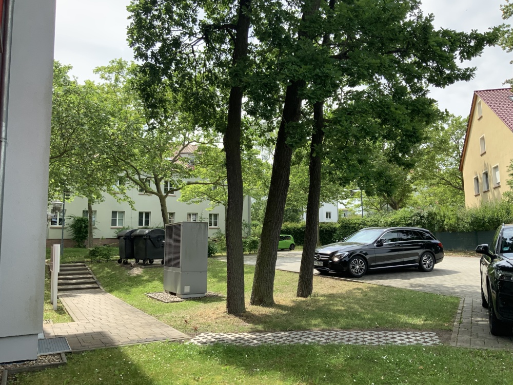 Stellplatz vor der Tür