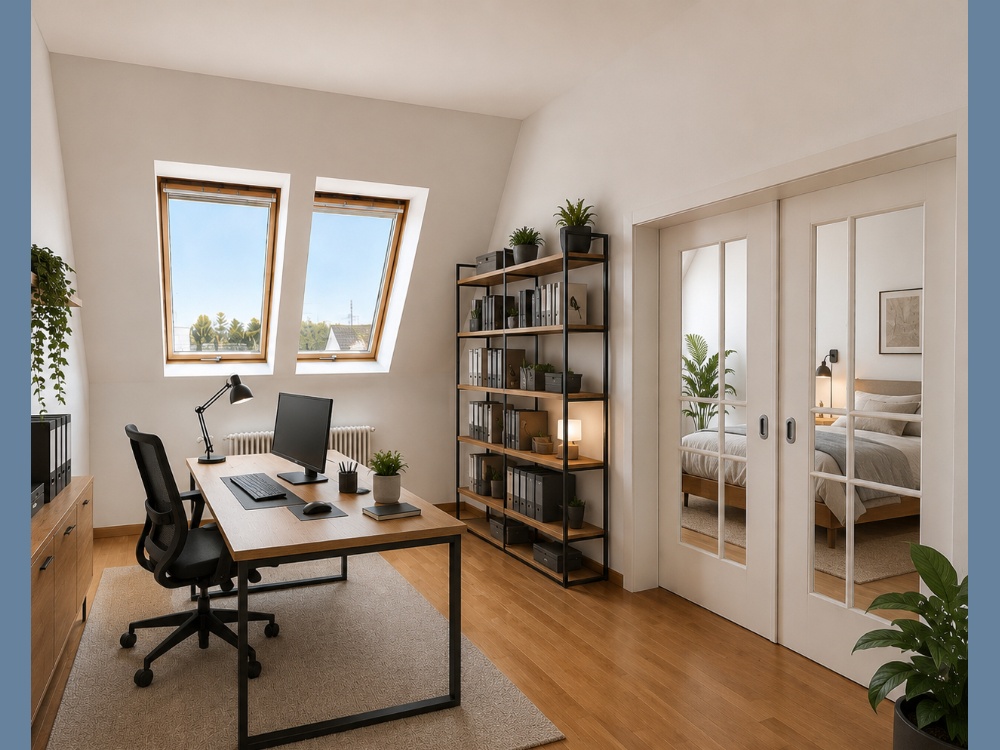 Arbeitszimmer visualisiert