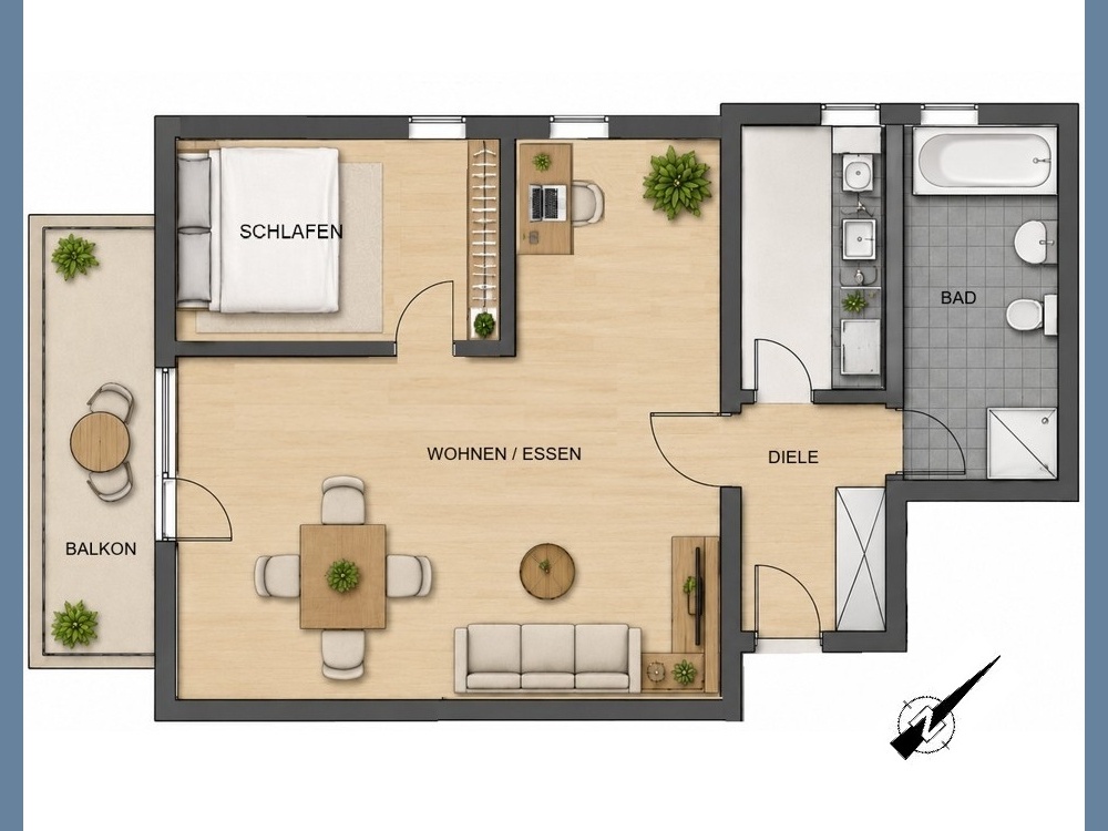 Grundriss WE 4