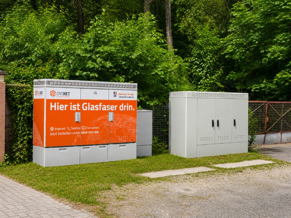 Glasfaseranschluß in der Straße