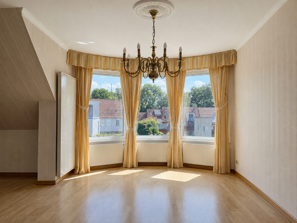Wohnzimmer Wohnung 3 mit Erker