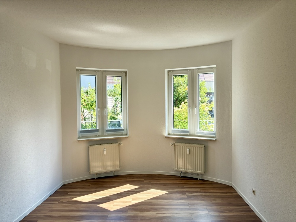 Schlafzimmer Wohnung 1 mit Erker