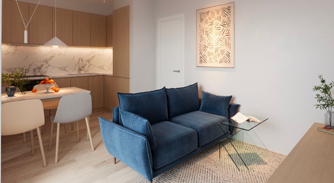 Wohnquartier am Graben Wohnzimmer