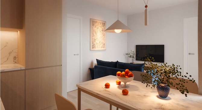 Wohnquartier am Graben Wohnzimmer