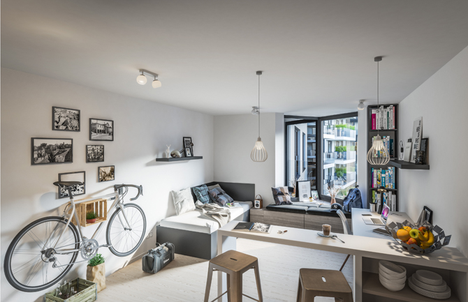 Osnabrück Mikroapartments Visualisierung Studierenden Apartment Osnabrück Mikroapartments Visualisierung Studierenden Apartment